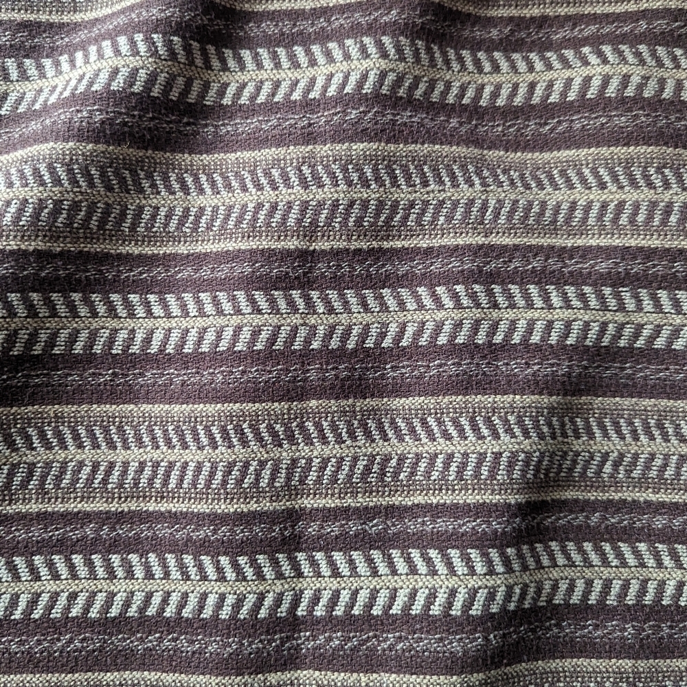 Bob Timberlake Striped Mini Skirt Size 4 Brown Frayed Hem Boho Southwestern - Picture 3 of 10